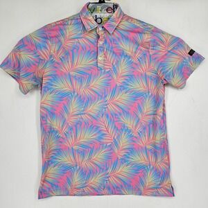 Sunday Swagger Shirt Mens Medium Floral Hawaiian Golf Vibrant Short Sleeve